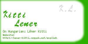 kitti lener business card