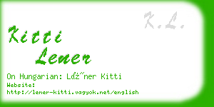 kitti lener business card